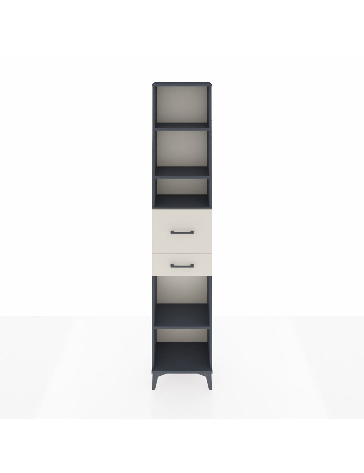 Arges Dolap 4 Raflı 2 Çekmeceli 44x30x221 Antrasit-Aytaşı