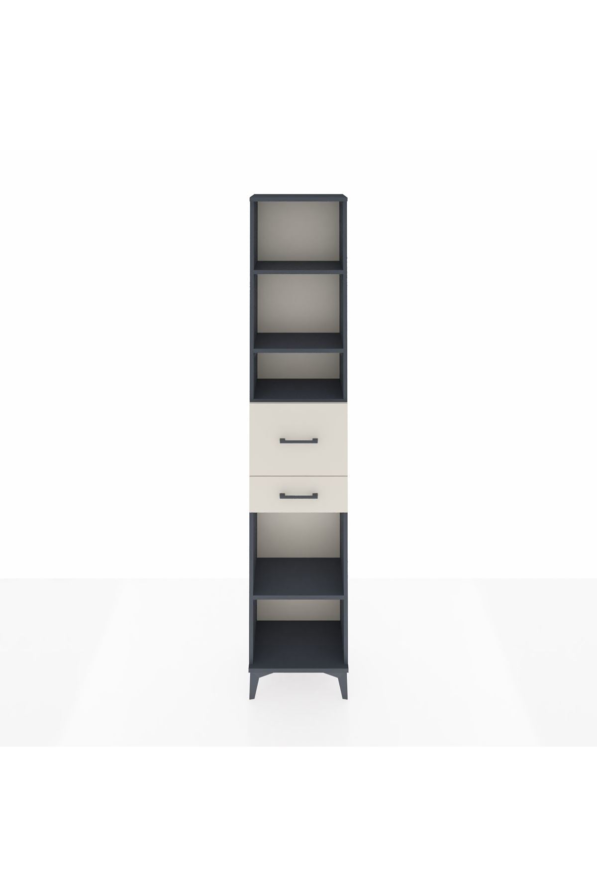 Arges Dolap 4 Raflı 2 Çekmeceli 44x30x221 Antrasit-Aytaşı