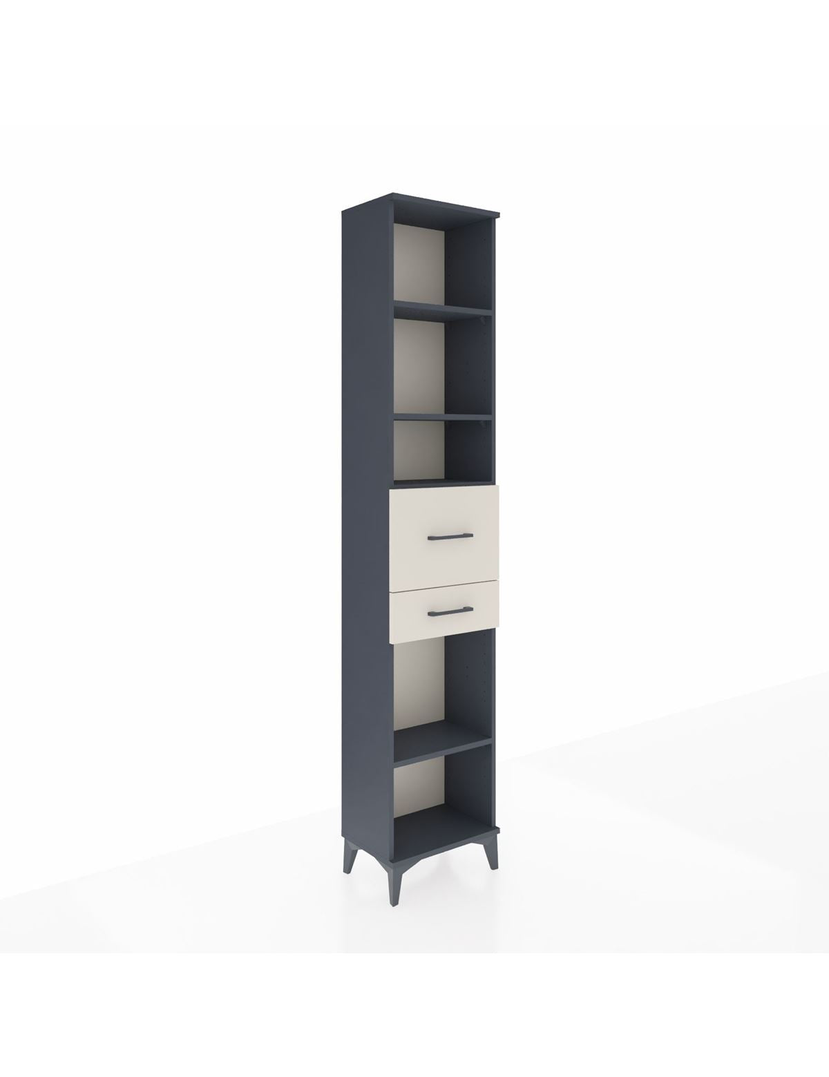 Arges Dolap 4 Raflı 2 Çekmeceli 44x30x221 Antrasit-Aytaşı