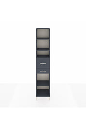 Arges Dolap 4 Raflı 2 Çekmeceli 44x30x221 Antrasit-Antrasit