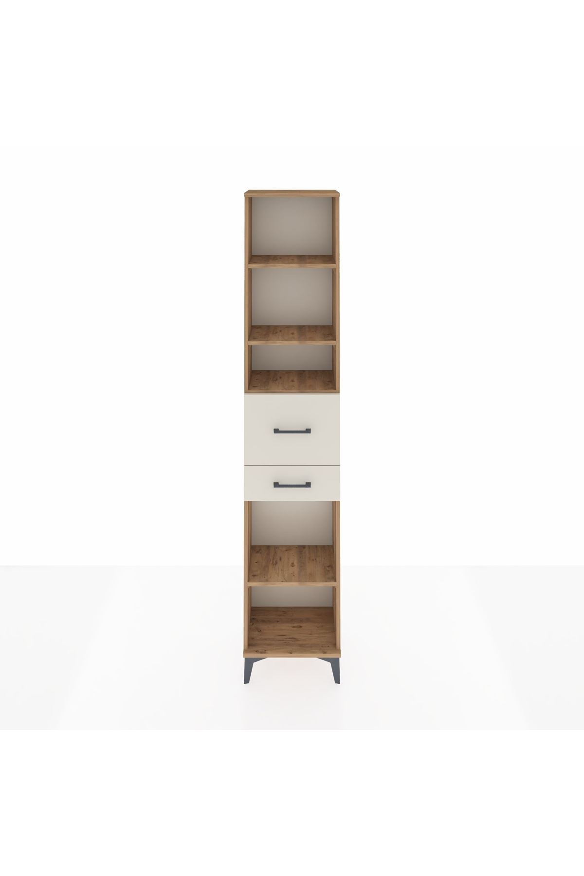 Arges Dolap 4 Raflı 2 Çekmeceli 44x30x221 Çam-Aytaşı