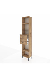 Arges Dolap 4 Raflı 2 Çekmeceli 44x30x221 Çam-Çam