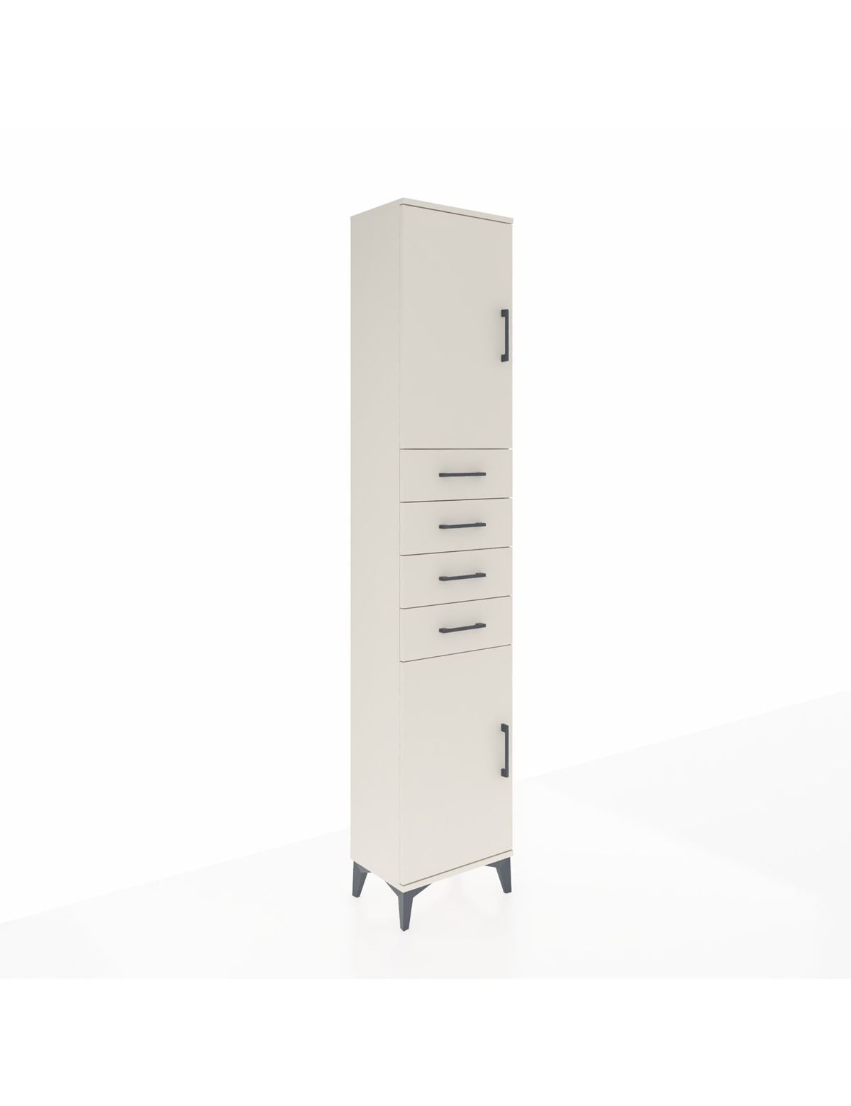 Arges Dolap 3 Raflı 4 Çekmeceli 2 Kapaklı 44x30x221 Aytaşı-Aytaşı