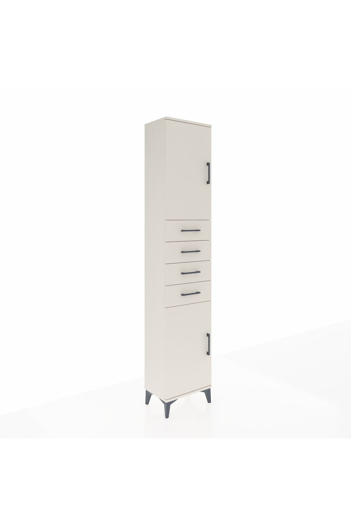 Arges Dolap 3 Raflı 4 Çekmeceli 2 Kapaklı 44x30x221 Aytaşı-Aytaşı