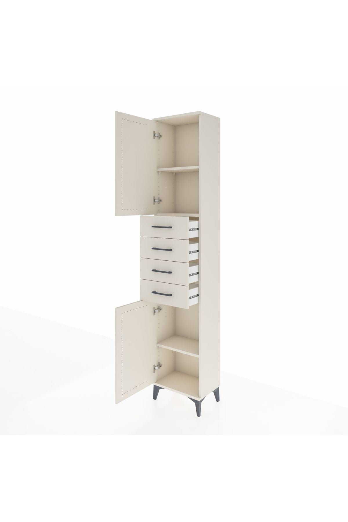 Arges Dolap 3 Raflı 4 Çekmeceli 2 Kapaklı 44x30x221 Aytaşı-Aytaşı