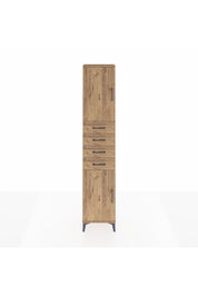 Arges Dolap 3 Raflı 4 Çekmeceli 2 Kapaklı 44x30x221 Çam-Çam