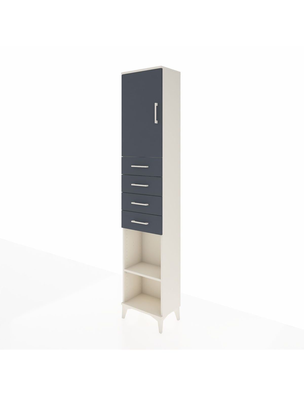 Arges Dolap 3 Raflı 4 Çekmeceli Tek Kapaklı 44x30x221 - S28M219V2A