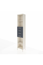 Arges Dolap 3 Raflı 4 Çekmeceli 44x30x221 Aytaşı-Antrasit