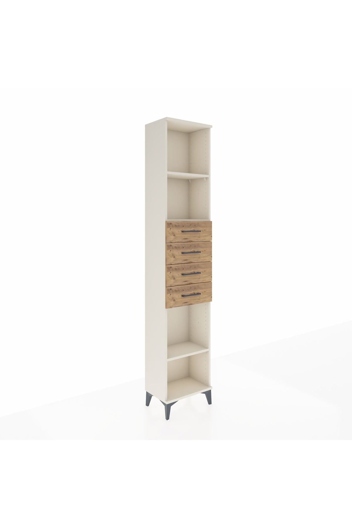 Arges Dolap 3 Raflı 4 Çekmeceli 44x30x221 Aytaşı-Çam