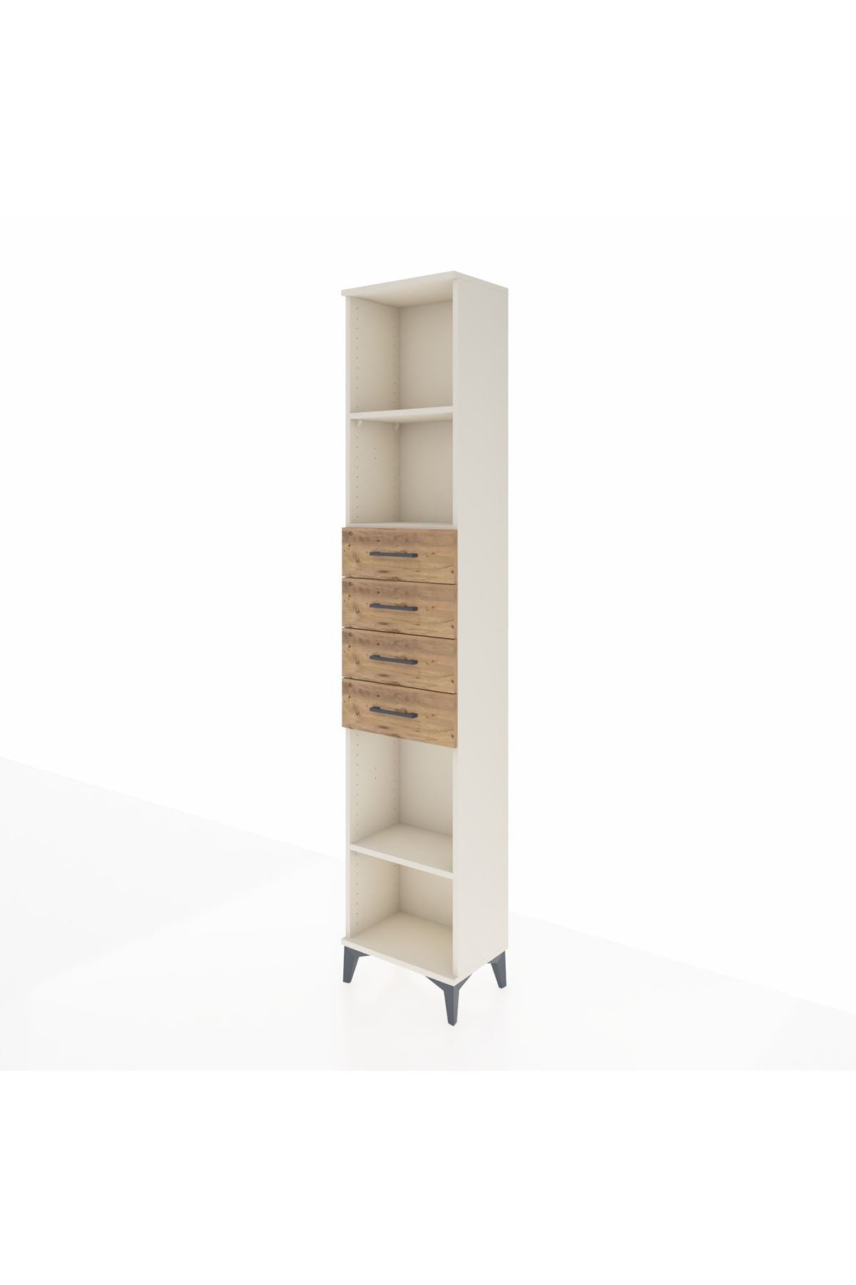 Arges Dolap 3 Raflı 4 Çekmeceli 44x30x221 Aytaşı-Çam