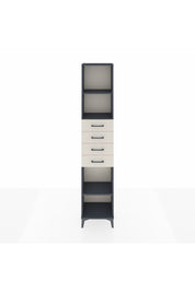 Arges Dolap 3 Raflı 4 Çekmeceli 44x30x221 Antrasit-Aytaşı