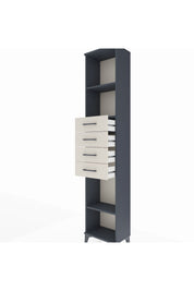 Arges Dolap 3 Raflı 4 Çekmeceli 44x30x221 Antrasit-Aytaşı