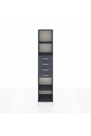 Arges Dolap 3 Raflı 4 Çekmeceli 44x30x221 Antrasit-Antrasit