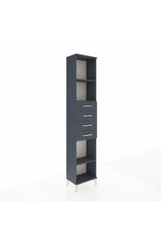 Arges Dolap 3 Raflı 4 Çekmeceli 44x30x221 Antrasit-Antrasit