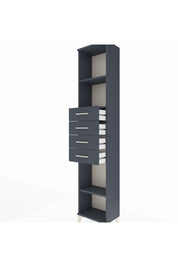 Arges Dolap 3 Raflı 4 Çekmeceli 44x30x221 Antrasit-Antrasit