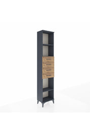 Arges Dolap 3 Raflı 4 Çekmeceli 44x30x221 Antrasit-Çam