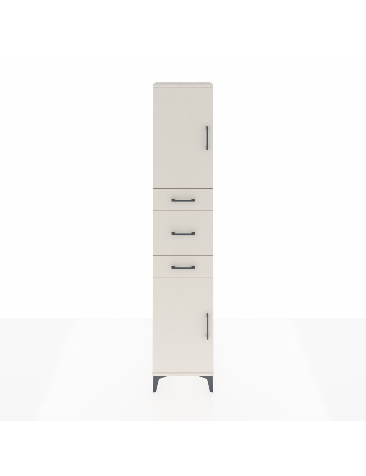 Arges Dolap 3 Raflı 3 Çekmeceli 2 Kapaklı 44x30x221 Aytaşı-Aytaşı