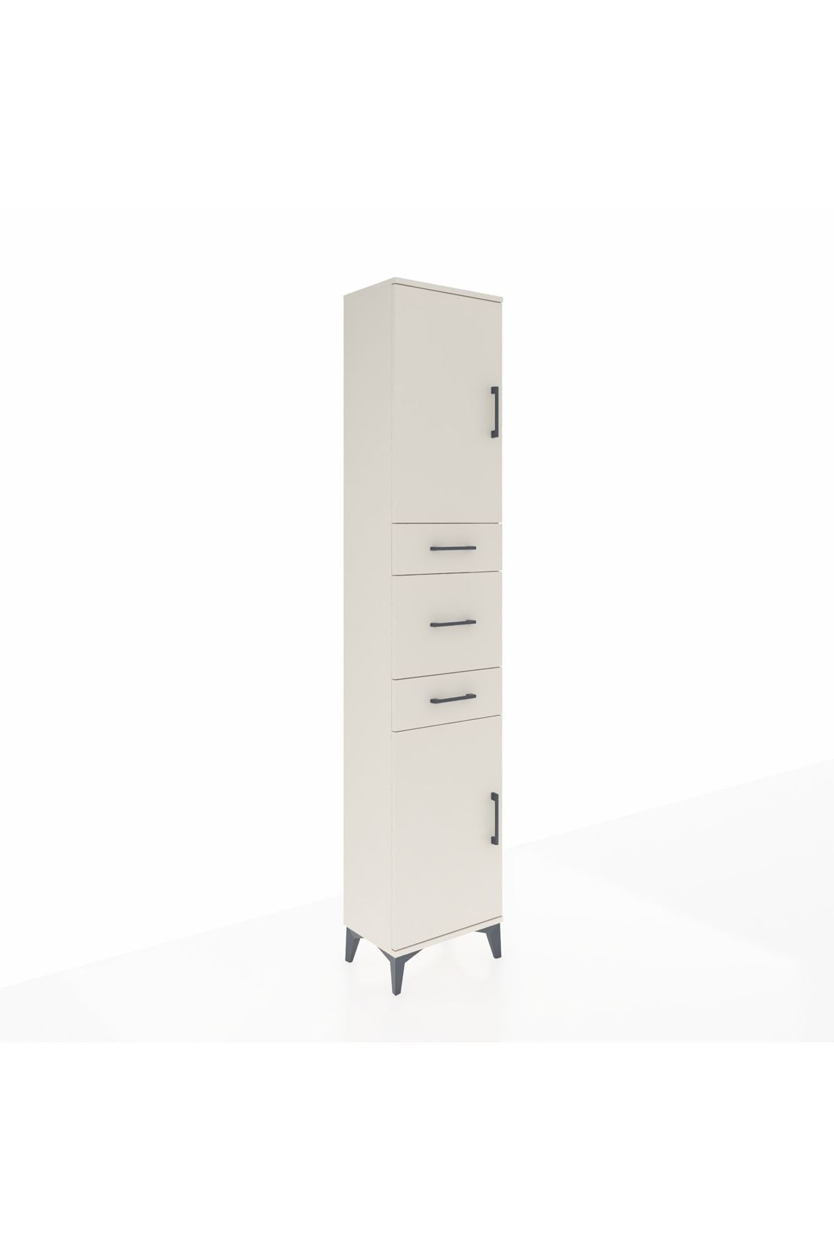 Arges Dolap 3 Raflı 3 Çekmeceli 2 Kapaklı 44x30x221 Aytaşı-Aytaşı