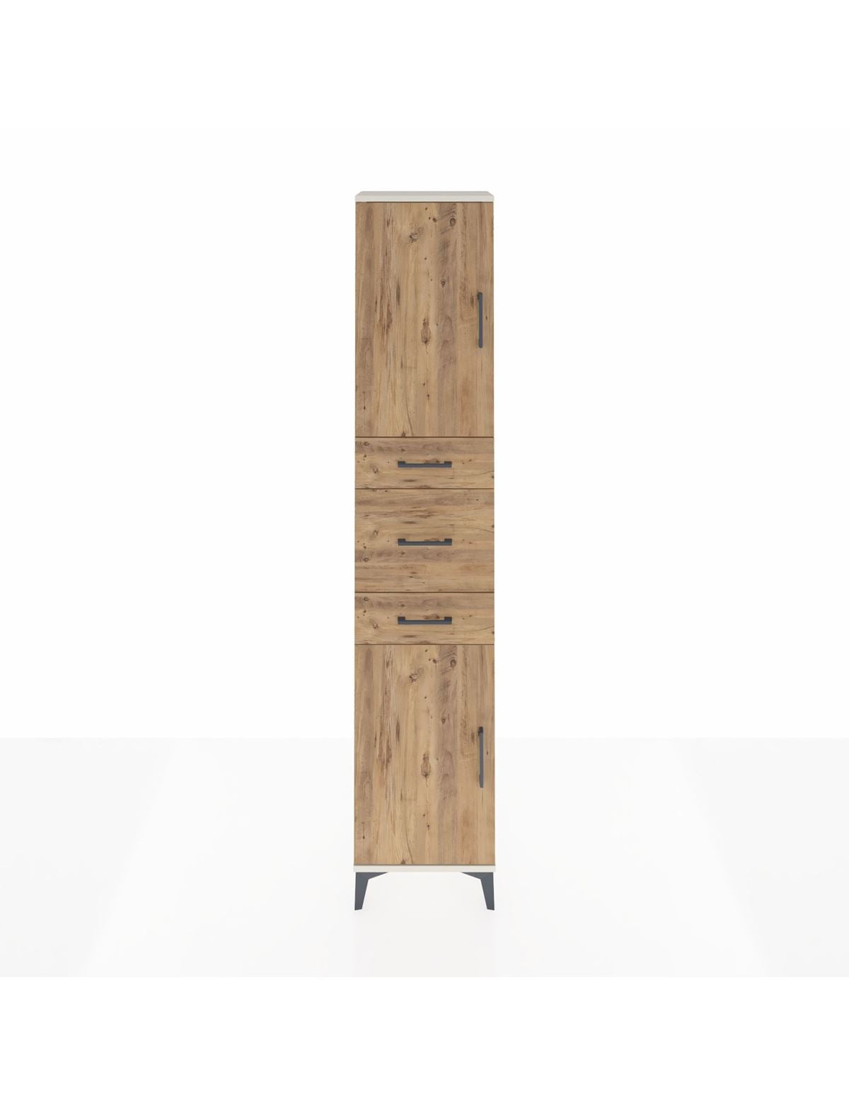 Arges Dolap 3 Raflı 3 Çekmeceli 2 Kapaklı 44x30x221 Aytaşı-Çam