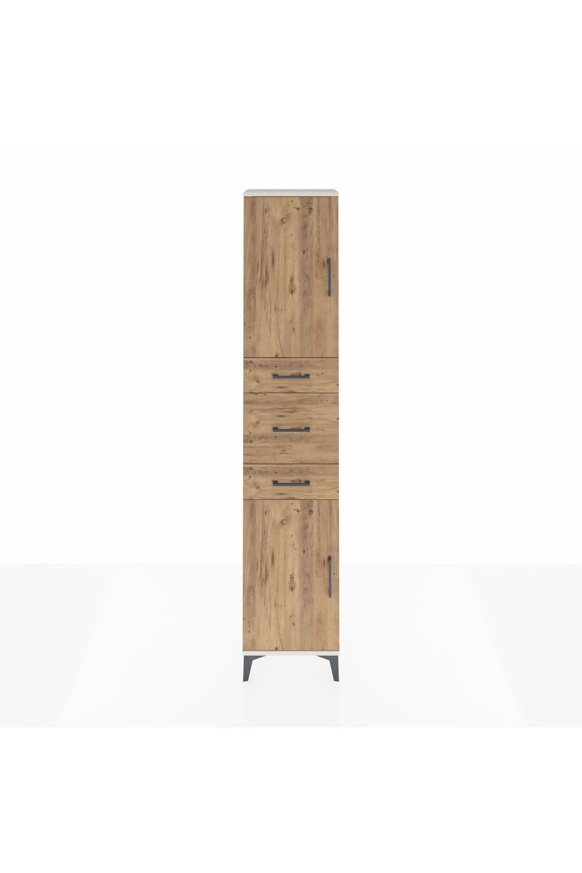 Arges Dolap 3 Raflı 3 Çekmeceli 2 Kapaklı 44x30x221 Aytaşı-Çam