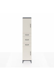 Arges Dolap 3 Raflı 3 Çekmeceli 2 Kapaklı 44x30x221 Antrasit-Aytaşı