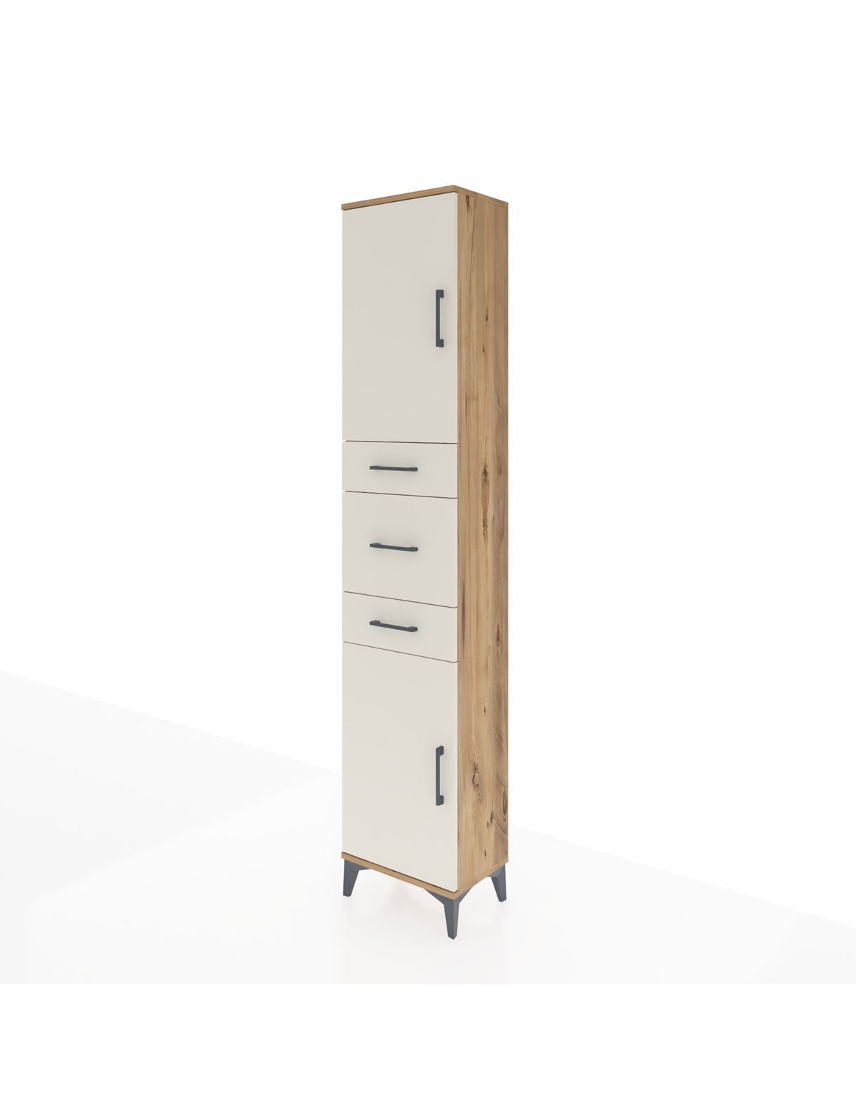 Arges Dolap 3 Raflı 3 Çekmeceli 2 Kapaklı 44x30x221 - S28M221V7A