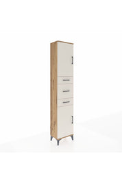 Arges Dolap 3 Raflı 3 Çekmeceli 2 Kapaklı 44x30x221 Çam-Aytaşı