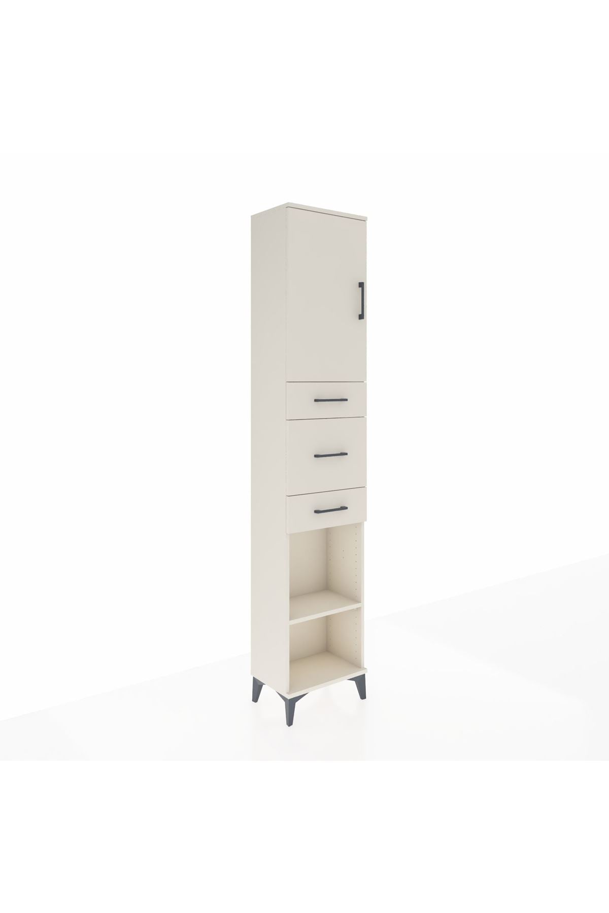Arges Dolap 3 Raflı 3 Çekmeceli Tek Kapaklı 44x30x221 - S28M222V1A