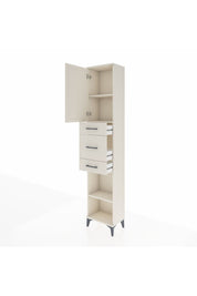 Arges Dolap 3 Raflı 3 Çekmeceli Tek Kapaklı 44x30x221 Aytaşı-Aytaşı