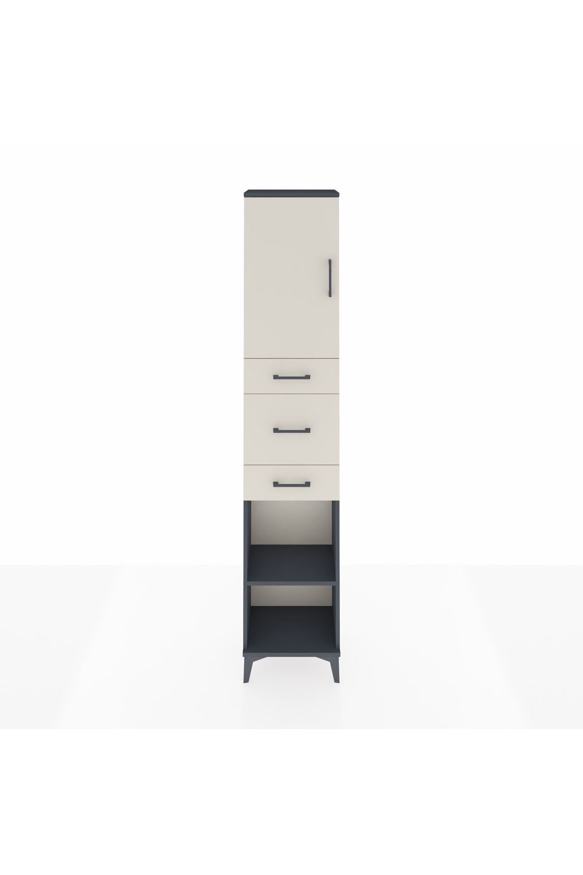 Arges Dolap 3 Raflı 3 Çekmeceli Tek Kapaklı 44x30x221 - S28M222V4A