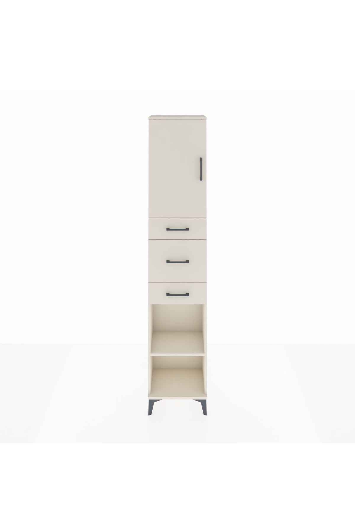 Arges Dolap 3 Raflı 3 Çekmeceli Tek Kapaklı 44x30x221 Aytaşı-Aytaşı