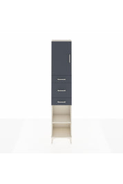 Arges Dolap 3 Raflı 3 Çekmeceli Tek Kapaklı 44x30x221 Aytaşı-Antrasit