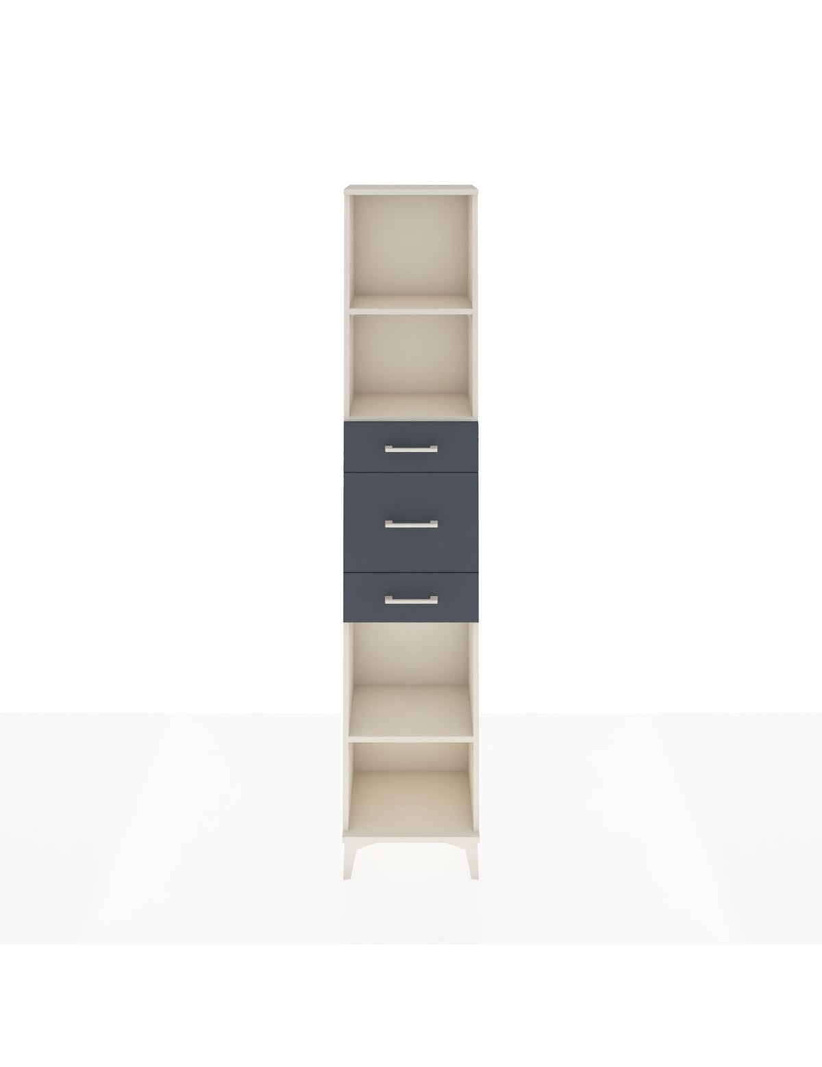 Arges Dolap 3 Raflı 3 Çekmeceli 44x30x221 Aytaşı-Antrasit