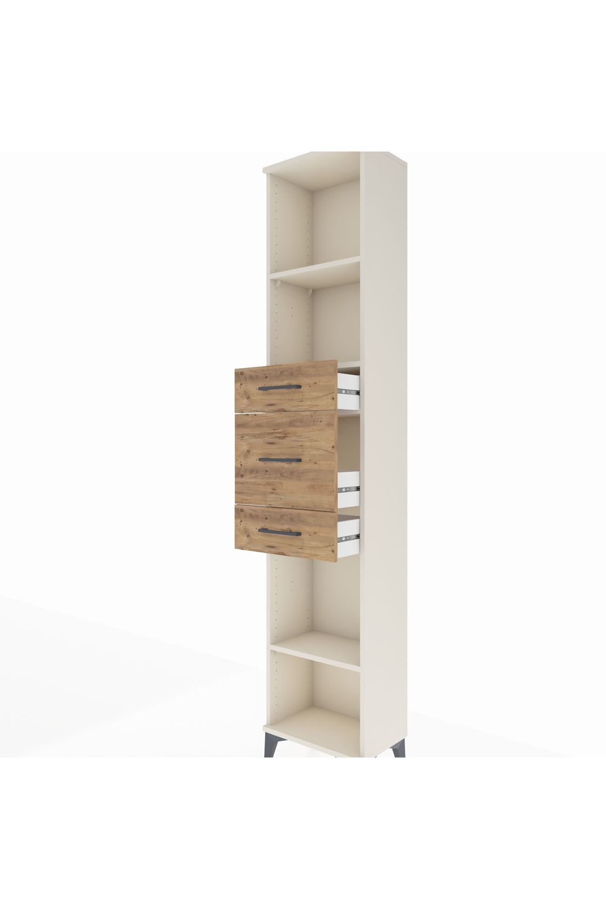 Arges Dolap 3 Raflı 3 Çekmeceli 44x30x221 Aytaşı-Çam