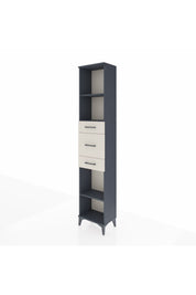 Arges Dolap 3 Raflı 3 Çekmeceli 44x30x221 Antrasit-Aytaşı