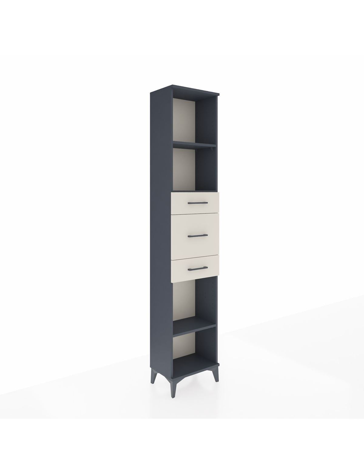 Arges Dolap 3 Raflı 3 Çekmeceli 44x30x221 Antrasit-Aytaşı