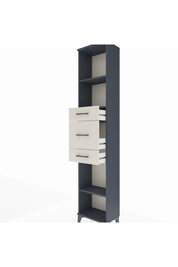 Arges Dolap 3 Raflı 3 Çekmeceli 44x30x221 Antrasit-Aytaşı