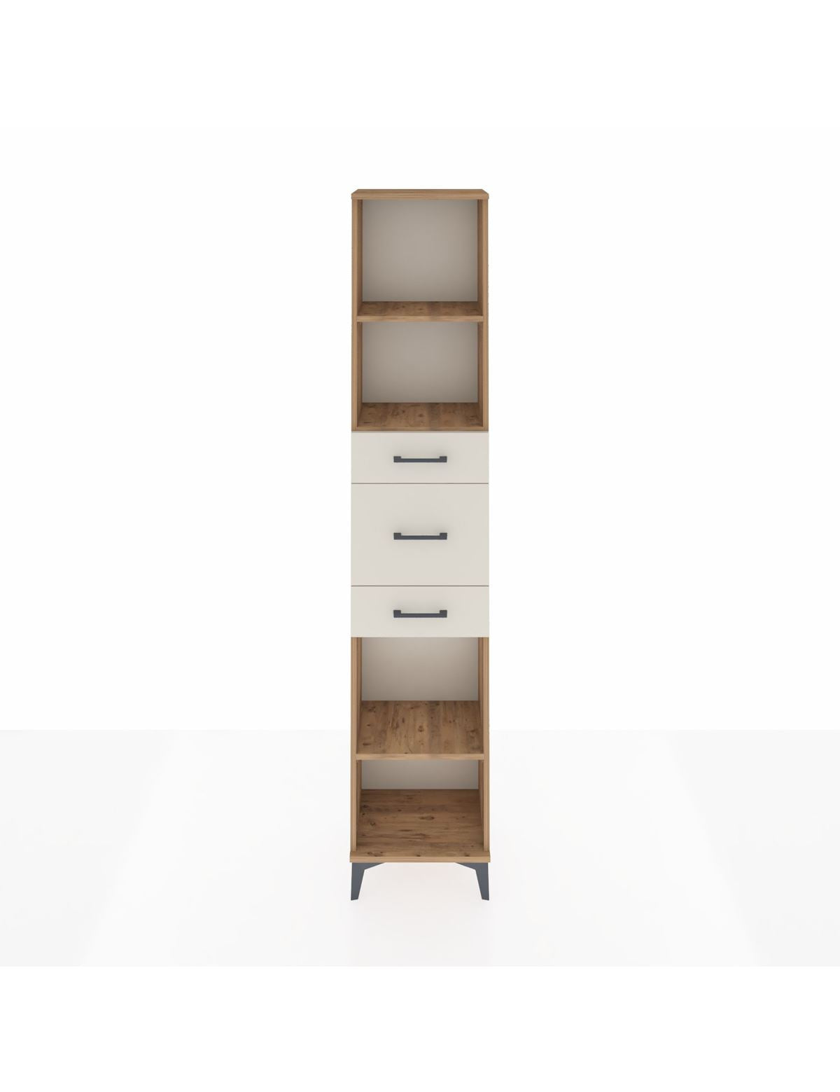 Arges Dolap 3 Raflı 3 Çekmeceli 44x30x221 Çam-Aytaşı