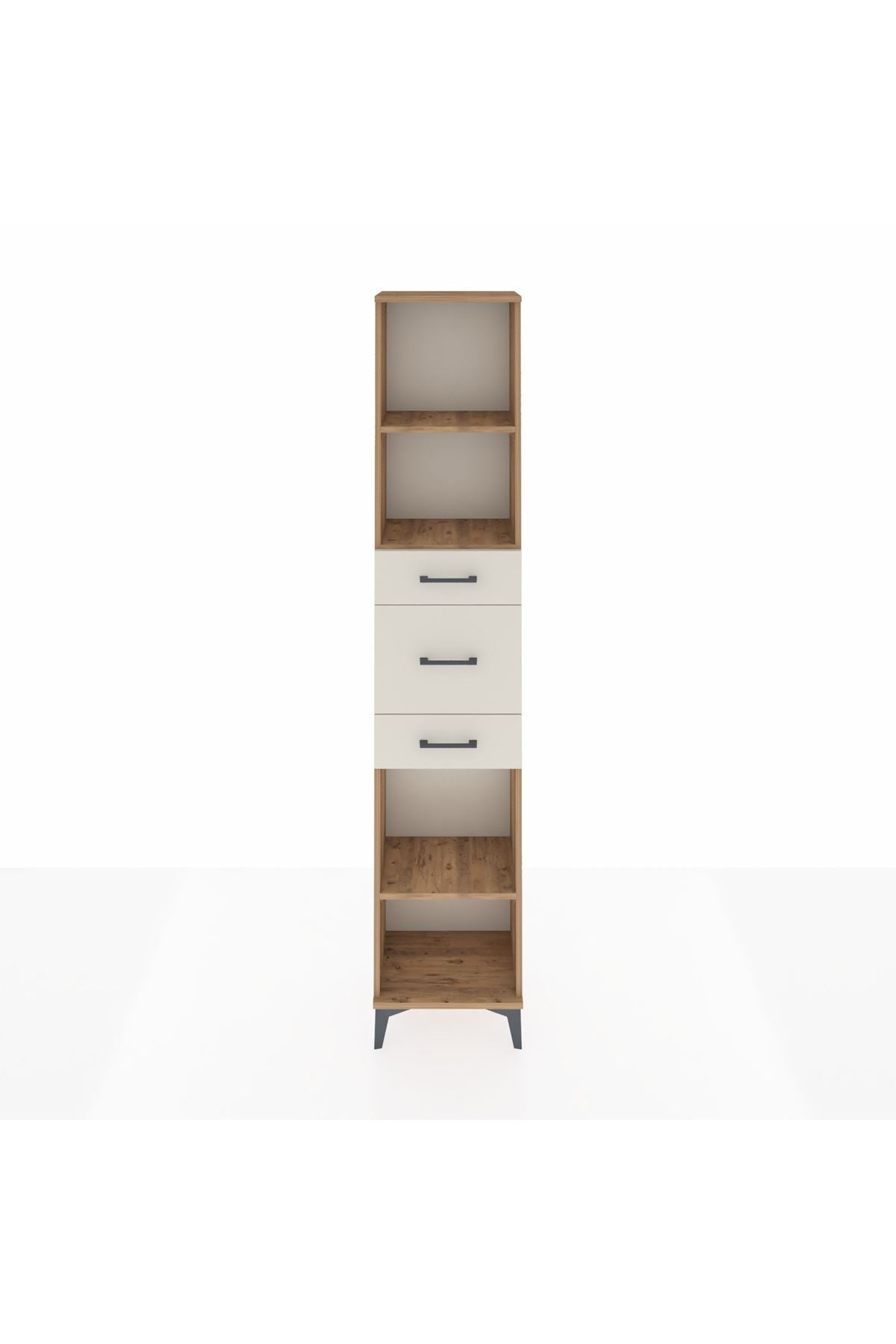 Arges Dolap 3 Raflı 3 Çekmeceli 44x30x221 Çam-Aytaşı