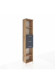 Arges Dolap 3 Raflı 3 Çekmeceli 44x30x221 Çam-Antrasit