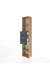 Arges Dolap 3 Raflı 3 Çekmeceli 44x30x221 Çam-Antrasit