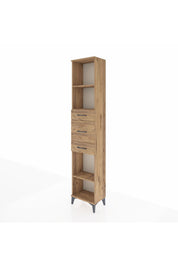 Arges Dolap 3 Raflı 3 Çekmeceli 44x30x221 Çam-Çam