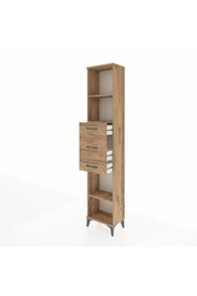 Arges Dolap 3 Raflı 3 Çekmeceli 44x30x221 Çam-Çam