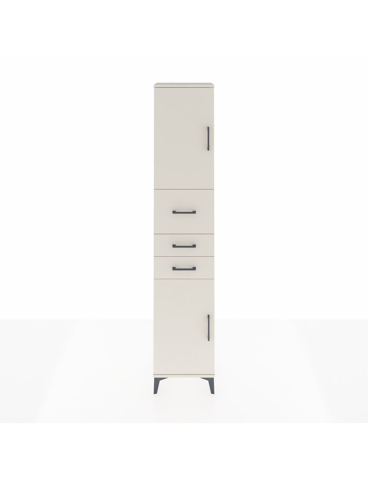 Arges Dolap 3 Raflı 3 Çekmeceli 2 Kapaklı 44x30x221 Aytaşı-Aytaşı