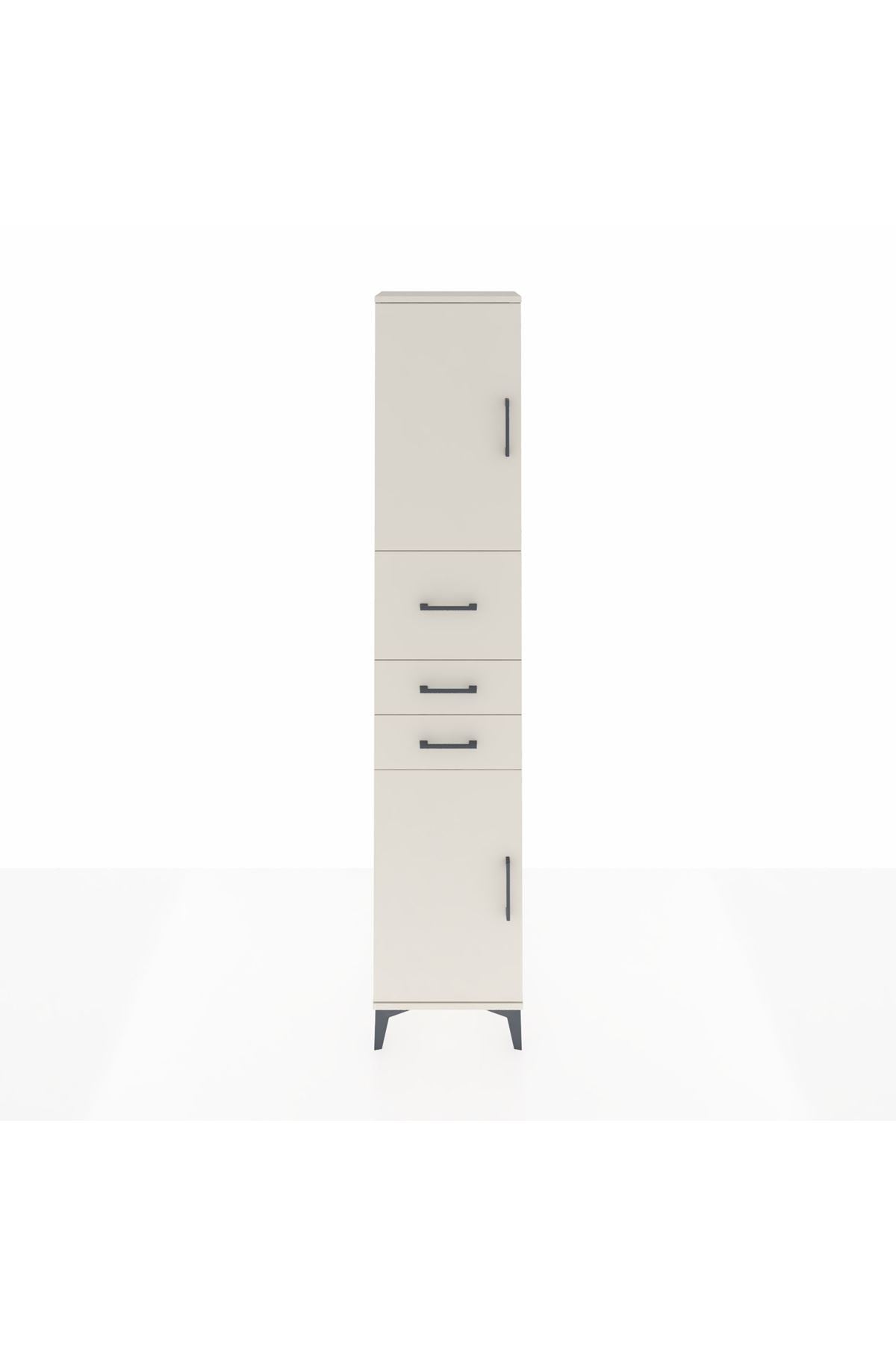 Arges Dolap 3 Raflı 3 Çekmeceli 2 Kapaklı 44x30x221 Aytaşı-Aytaşı