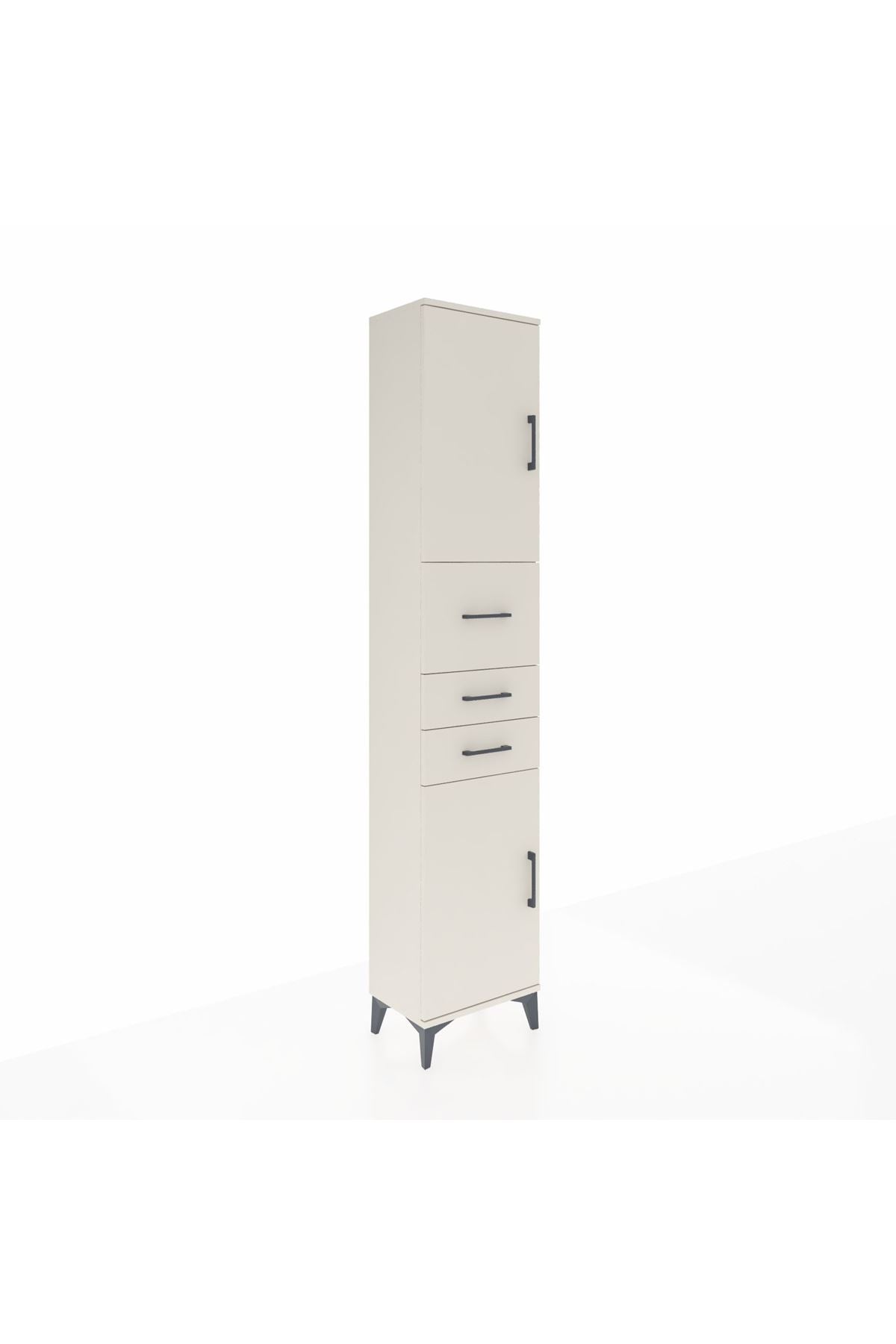 Arges Dolap 3 Raflı 3 Çekmeceli 2 Kapaklı 44x30x221 Aytaşı-Aytaşı