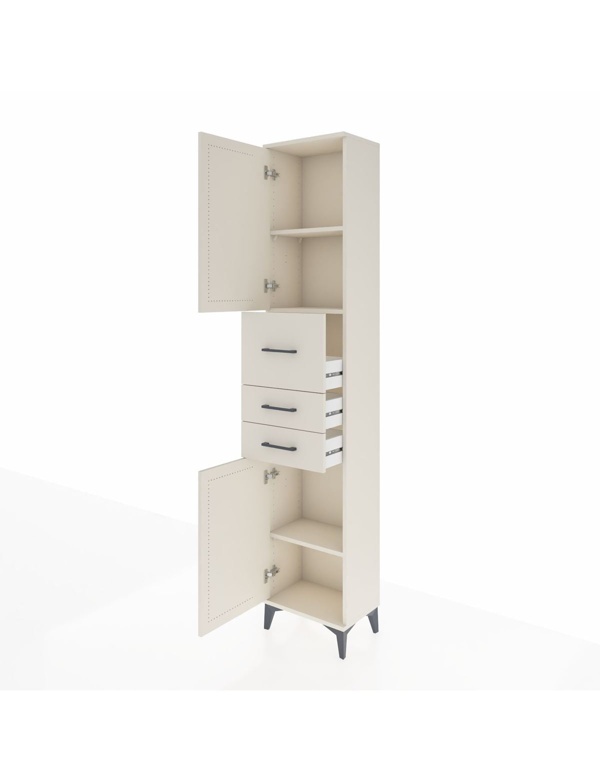 Arges Dolap 3 Raflı 3 Çekmeceli 2 Kapaklı 44x30x221 - S28M225V1A