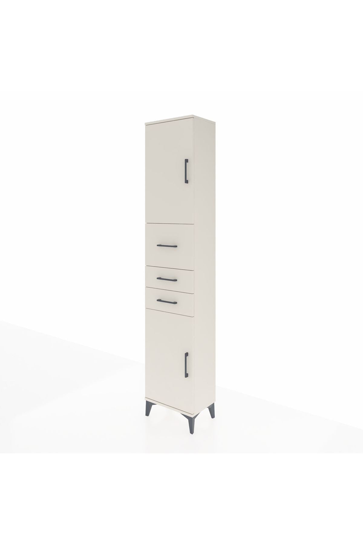 Arges Dolap 3 Raflı 3 Çekmeceli 2 Kapaklı 44x30x221 Aytaşı-Aytaşı