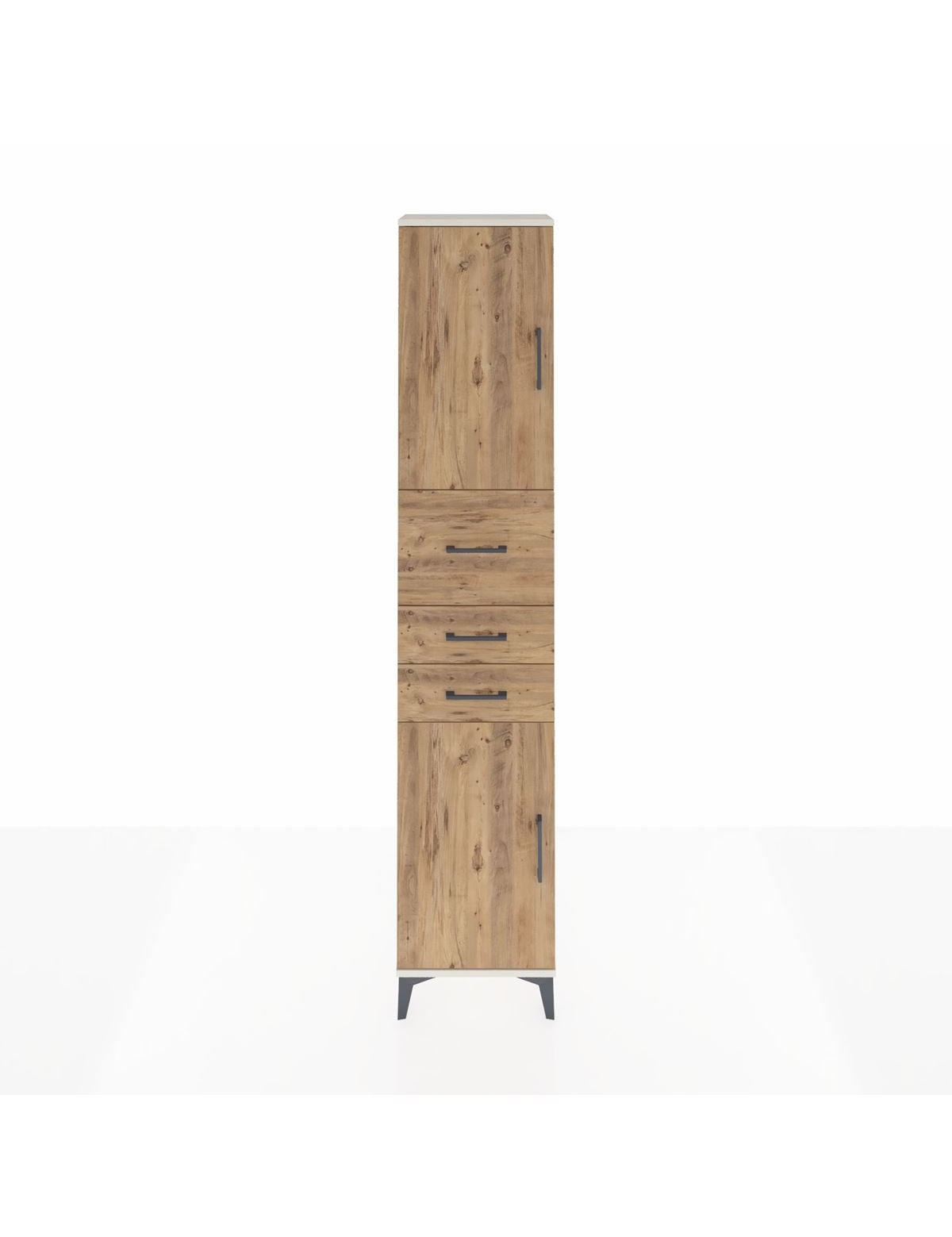 Arges Dolap 3 Raflı 3 Çekmeceli 2 Kapaklı 44x30x221 Aytaşı-Çam