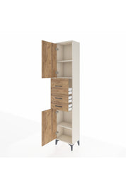 Arges Dolap 3 Raflı 3 Çekmeceli 2 Kapaklı 44x30x221 Aytaşı-Çam